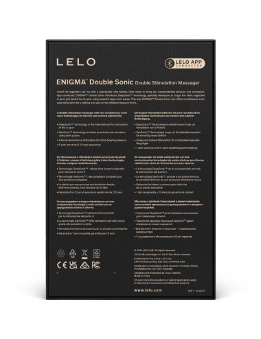 LELO - ENIGMA DOUBLE SONIC VIBRATOR POINT G NERO