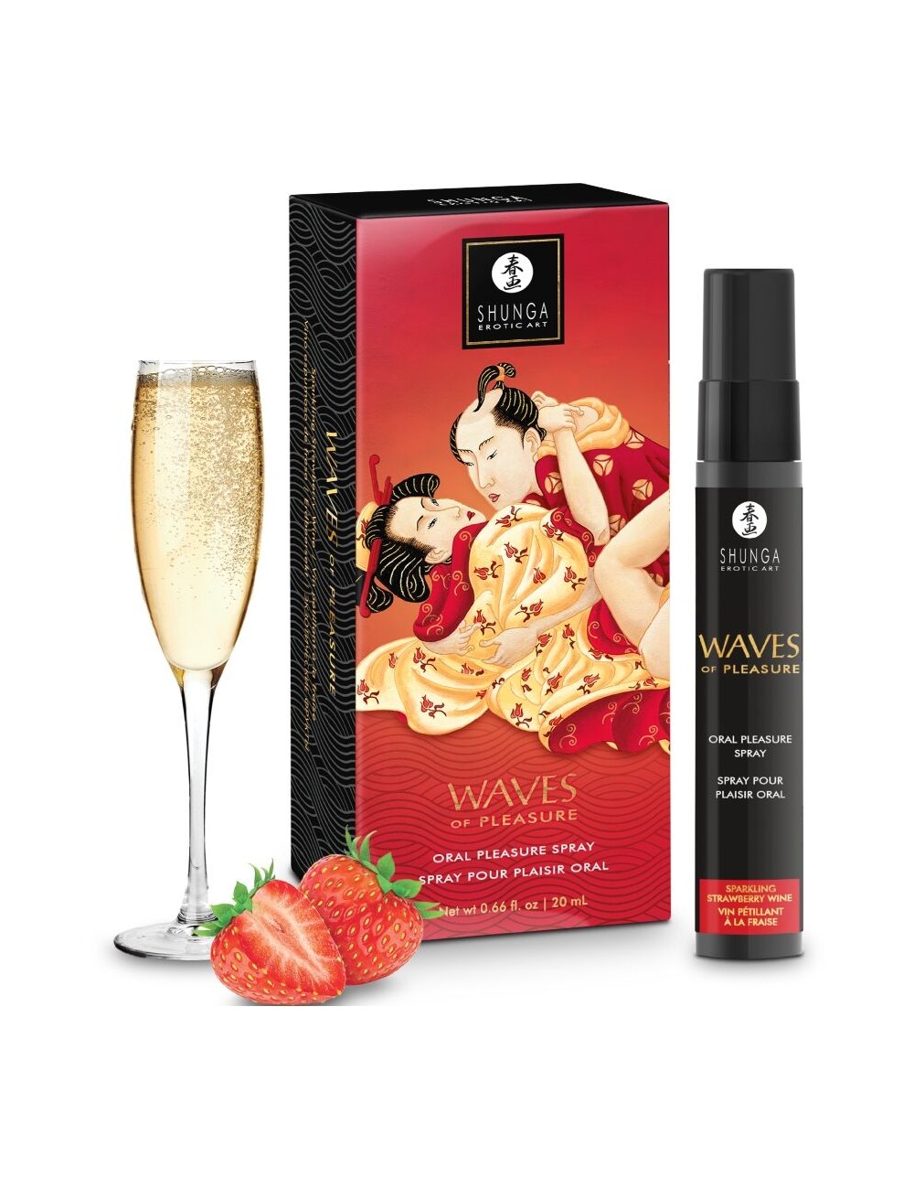 SHUNGA - WAVES PLEASURE SPRAY ORALE SEDUCENTE FRAGOLA 20 ML