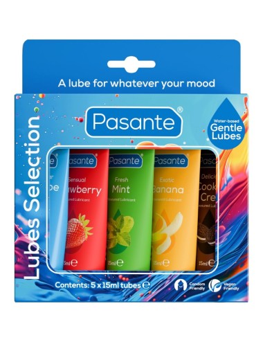 PASANTE - CONFEZIONE LUBRIFICANTI AROMI ASSORTITI 5 UNITÀ X 15 ML