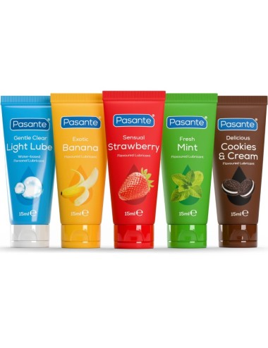 PASANTE - CONFEZIONE LUBRIFICANTI AROMI ASSORTITI 5 UNITÀ X 15 ML