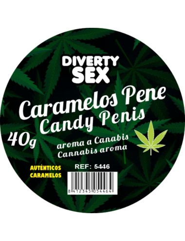 DIABLO GOLOSO - 20 CARAMELLE PER PENE AROMA CANNABIS