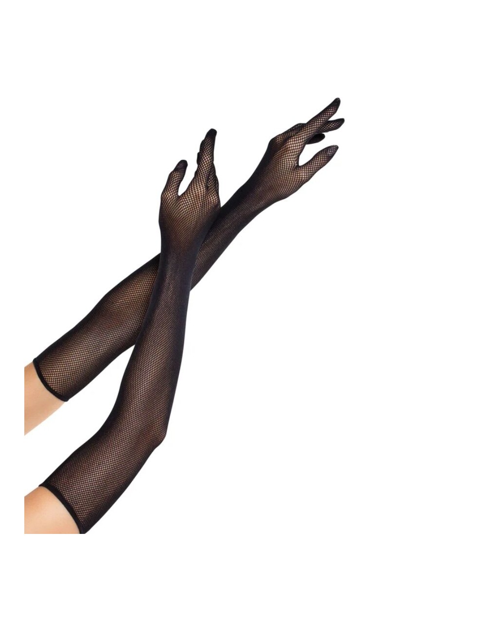 LEG AVENUE - GUANTI LUNGHI A RETE OPERA NERI