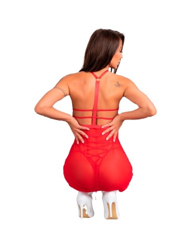 LIVCO CORSETTI FASHION - SANTAS CANDY LC 90722 CHRISTMAS CHEMISE + TANGA S/M