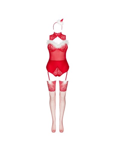 LIVCO CORSETTI FASHION - LIMPID SNOWFLAKES LC 90604 BODY + CALZE + CERCHIETTO NATALIZIO S/M
