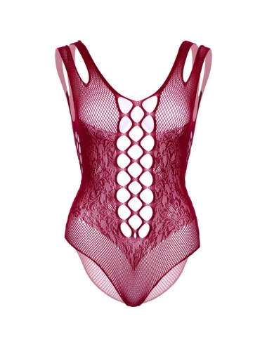 LEG AVENUE - 81641X BODY SENZA CUCITURE BORDEAUX TAGLIA 1X/2X