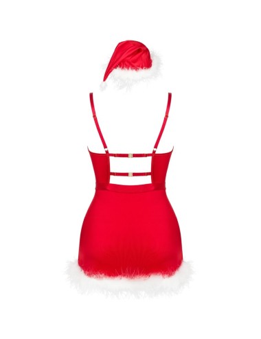 LIVCO CORSETTI FASHION - AGETHE LC 90607 CHEMISE + PERIZOMA + CAPPELLO DI NATALE L/XL