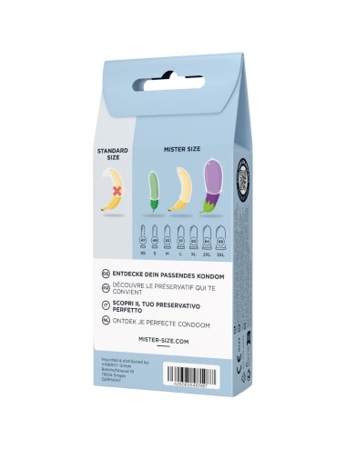 MISTER SIZE - SET DI PROVA 3 PRESERVATIVI DI MISURE DIVERSE + METRO A NASTRO