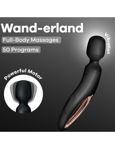 SATISFYER - WAND ERLAND MASSAGGIATORE VIBRANTE NERO