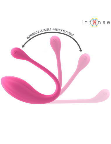 INTENSE - JANICE U VIBRATORE DOPPIA STIMOLAZIONE 10 VIBRAZIONI ROSA TELECOMANDO