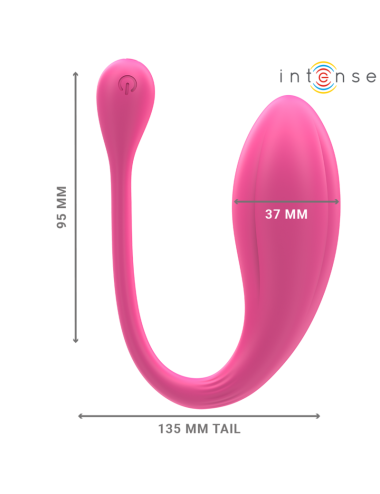 INTENSE - JANICE U VIBRATORE DOPPIA STIMOLAZIONE 10 VIBRAZIONI ROSA TELECOMANDO