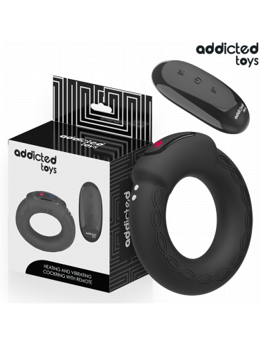 ADDICTED TOYS - ANELLO PER IL PENE VIBRANTE CON EFFETTO RISCALDANTE E TELECOMANDO