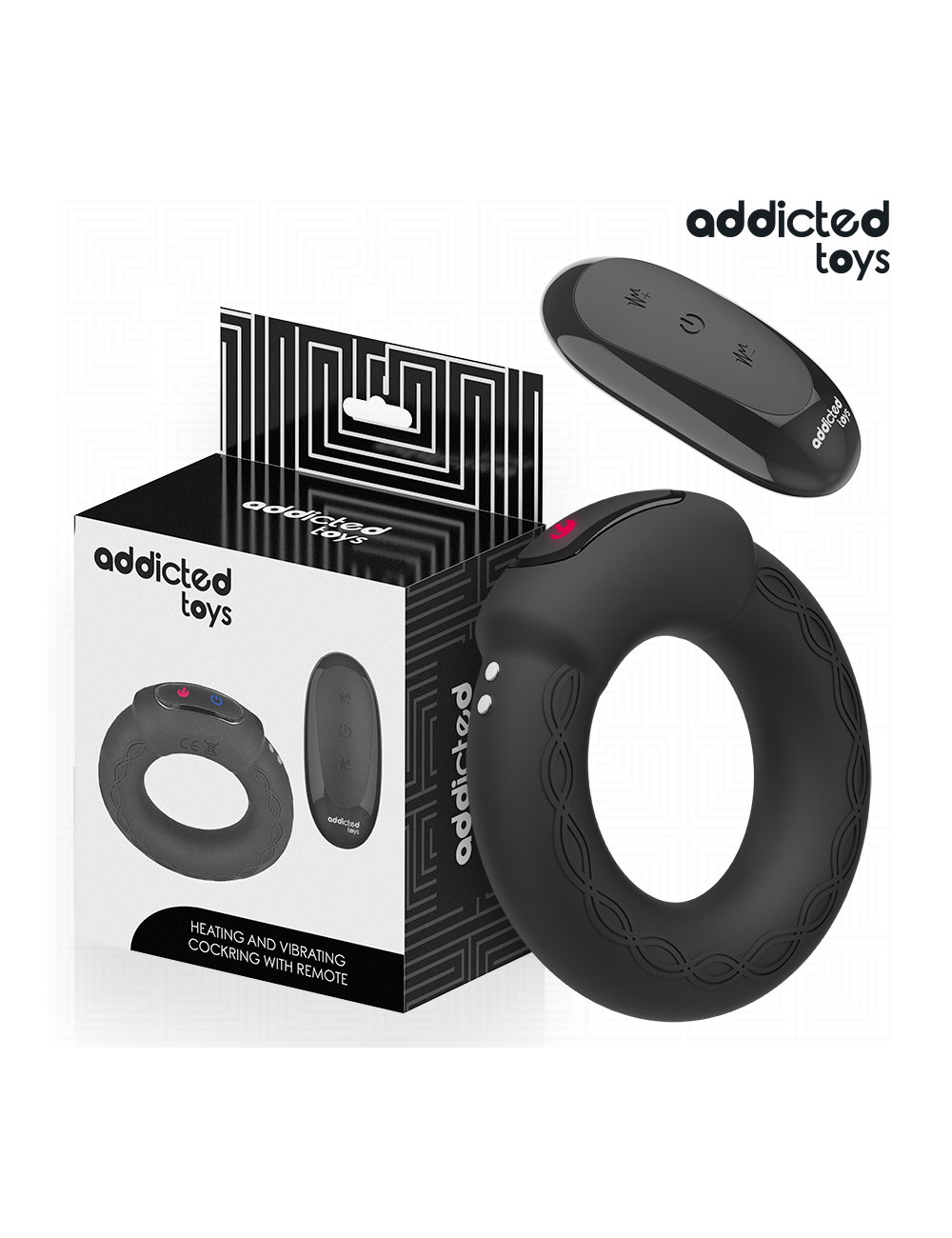 ADDICTED TOYS - ANELLO PER IL PENE VIBRANTE CON EFFETTO RISCALDANTE E TELECOMANDO