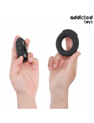 ADDICTED TOYS - ANELLO PER IL PENE VIBRANTE CON EFFETTO RISCALDANTE E TELECOMANDO
