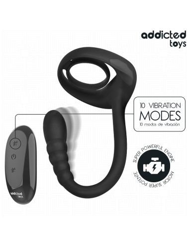 ADDICTED TOYS - ANELLO VIBRANTE PER IL PENE CON TELECOMANDO P-SPOT
