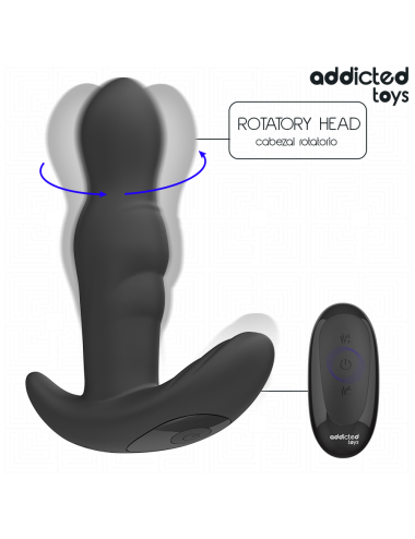 ADDICTED TOYS - TAPPO ANALE ROTANTE E VIBRANTE CON TELECOMANDO