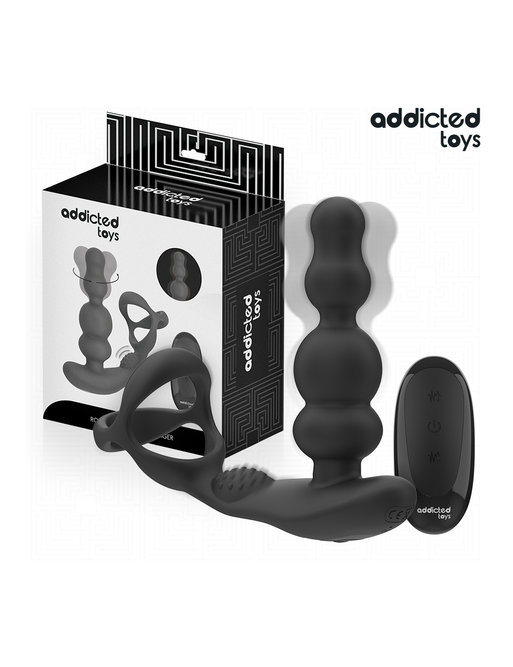ADDICTED TOYS - MASSAGGIATORE PROSTATICO ROTANTE CON TELECOMANDO