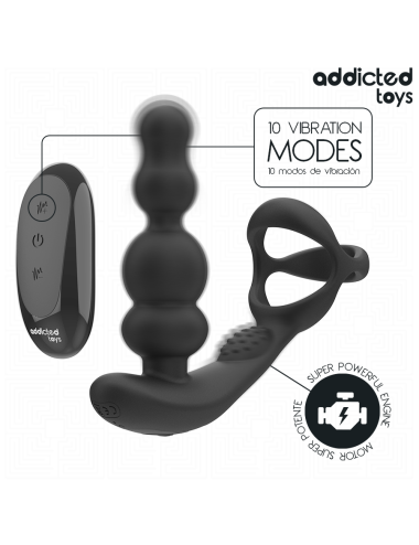 ADDICTED TOYS - MASSAGGIATORE PROSTATICO ROTANTE CON TELECOMANDO