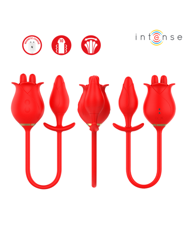 INTENSE - MELANIE STIMOLATORE DOPPIO PER CLITORIDE CON LINGUA A ZIGZAG