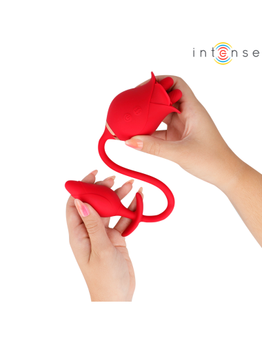 INTENSE - MELANIE STIMOLATORE DOPPIO PER CLITORIDE CON LINGUA A ZIGZAG