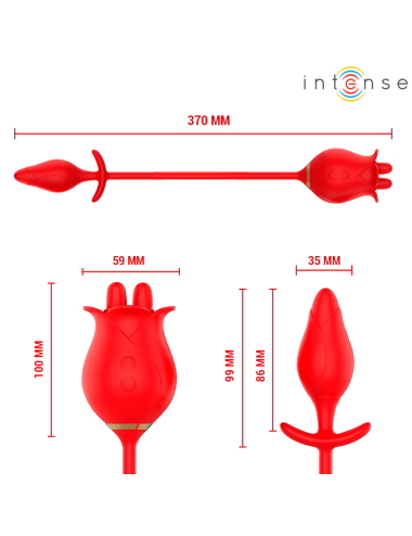 INTENSE - MELANIE STIMOLATORE DOPPIO PER CLITORIDE CON LINGUA A ZIGZAG