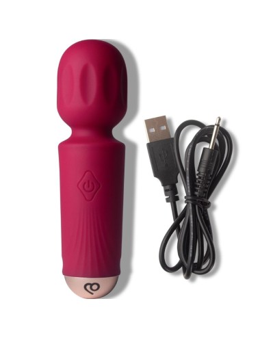 ROCKS-OFF - MINI BACCHETTA RICARICABILE 16 FUNZIONI AZALEA ROSSO