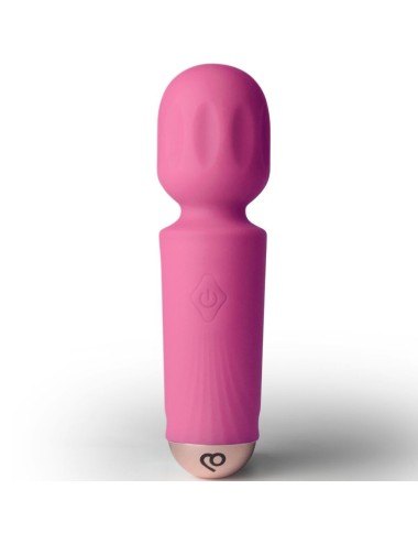 ROCKS-OFF - MINI BACCHETTA RICARICABILE 16 FUNZIONI ROSA PEONIA