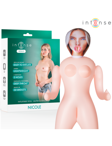 INTENSE DOLLS - NICOLE BAMBOLA GONFIABILE CON TRE ORIFIZI