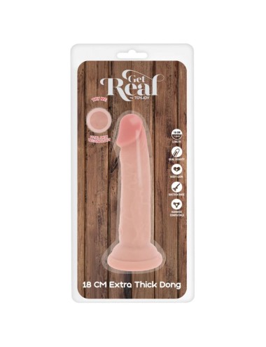 GET REAL - DONG DELUXE IN TPE A DOPPIA DENSITÀ 18 CM