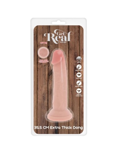 GET REAL - DONG DELUXE IN TPE A DOPPIA DENSITÀ 35,5 CM