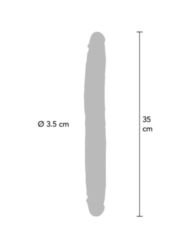 GET REAL - DILDO IN SILICONE A DOPPIA ESTREMITÀ CARAMELLO 35 CM