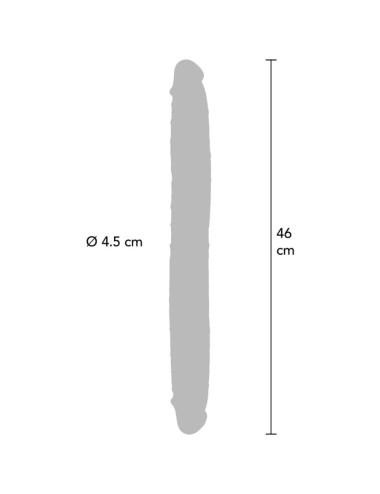 GET REAL - DILDO IN SILICONE A DOPPIA ESTREMITÀ CARAMELLO 46 CM