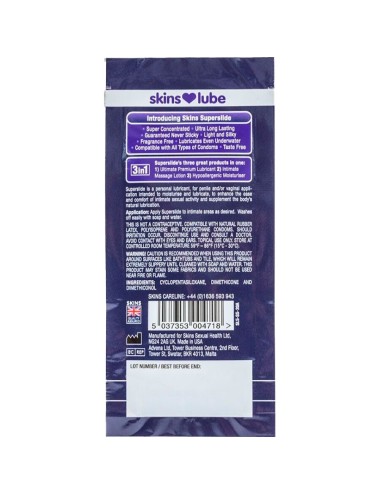 SKINS - SUPERSLIDE LUBRIFICANTE A BASE DI SILICONIO MONODOSE 5 ML