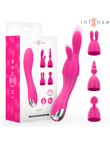 INTENSE - CHER VIBRATORE CON TESTINE INTERCAMBIABILI