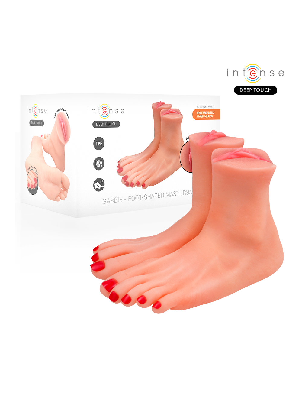 INTENSE DEEP TOUCH - MASTURBATORE A FORMA DI PIEDE IN DUE PEZZI GABBIE
