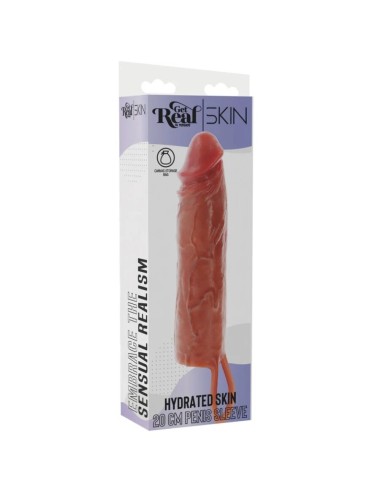 GET REAL - HYDRATED SKIN GUAINA PER PENE IN SILICONE CARAMELLO 20 CM