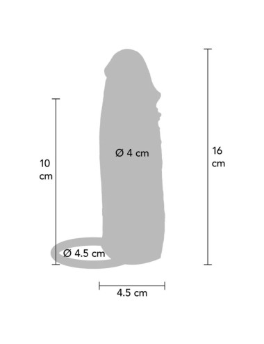 GET REAL - GUAINA VIBRANTE PER PENE IN SILICONE PER PELLE IDRATATA CARAMELLO 16 CM