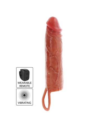GET REAL - GUAINA VIBRANTE PER PENE IN SILICONE PER PELLE IDRATATA CARAMELLO 20 CM