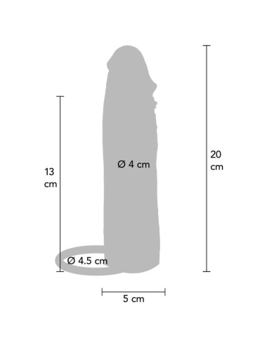 GET REAL - GUAINA VIBRANTE PER PENE IN SILICONE PER PELLE IDRATATA CARAMELLO 20 CM