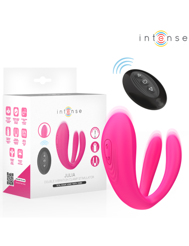INTENSE - JULIA DOPPIO VIBRATORE STIMOLATORE A MORSETTO CON TELECOMANDO