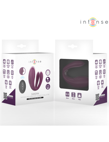 INTENSE - STIMOLATORE A MORSETTO CON VIBRAZIONE E TAPPING SANDRA CON TELECOMANDO