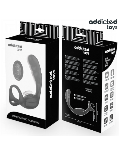 ADDICTED TOYS - ANELLO PER IL PENE PROSTATICO DOPPIO CON TELECOMANDO