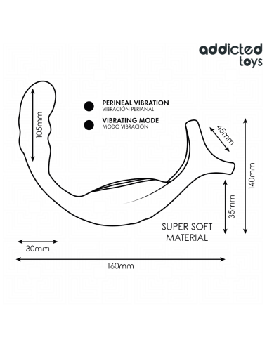 ADDICTED TOYS - ANELLO PER IL PENE PROSTATICO DOPPIO CON TELECOMANDO