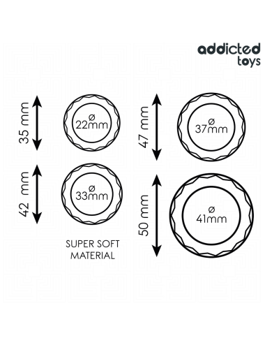ADDICTED TOYS - SET DI ANELLI PER IL PENE TESTURIZZATI 4 MISURE