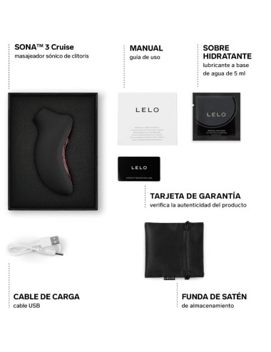 LELO - SONA 3 CRUISE MASSAGGIATORE CLITORIDEO SONICO NERO