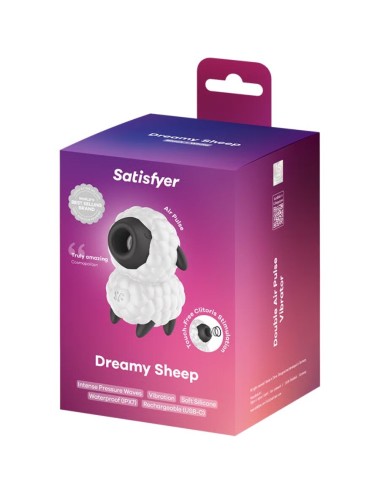 SATISFYER - VIBRATORE DREAMY SHEEP E STIMOLATORE A IMPULSI D'ARIA