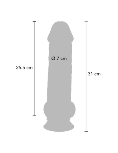 GET REAL - PENE REALISTICO DELUXE CON TESTICOLI EXTRA SPESSI 31 CM