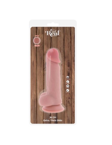 GET REAL - PENE REALISTICO DELUXE CON TESTICOLI EXTRA SPESSI 31 CM