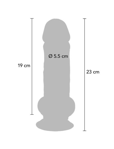 GET REAL - PENE REALISTICO DELUXE CON TESTICOLI EXTRA SPESSI 23 CM