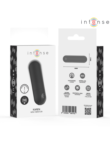 INTENSE - KAREN MINI PROIETTILE VIBRANTE RICARICABILE NERO