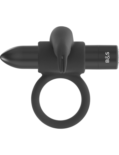BLACK&SILVER - ANELLO BURTON 10 MODALITÀ DI VIBRAZIONE NERO